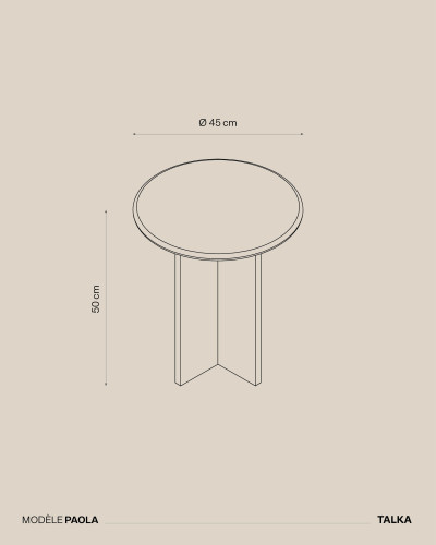 Pink Travertine Side Table | Paola Model