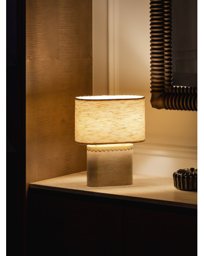 Lampe haut de gamme en travertin