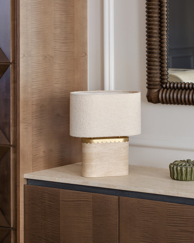 Lampe haut de gamme en travertin