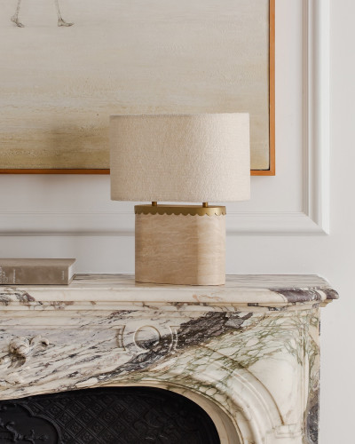 Lampe haut de gamme en travertin