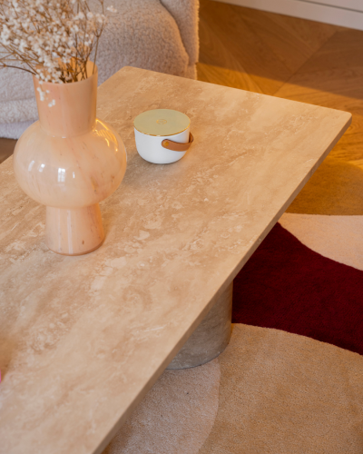 Rectangular Travertine Coffee Table | Théna Model