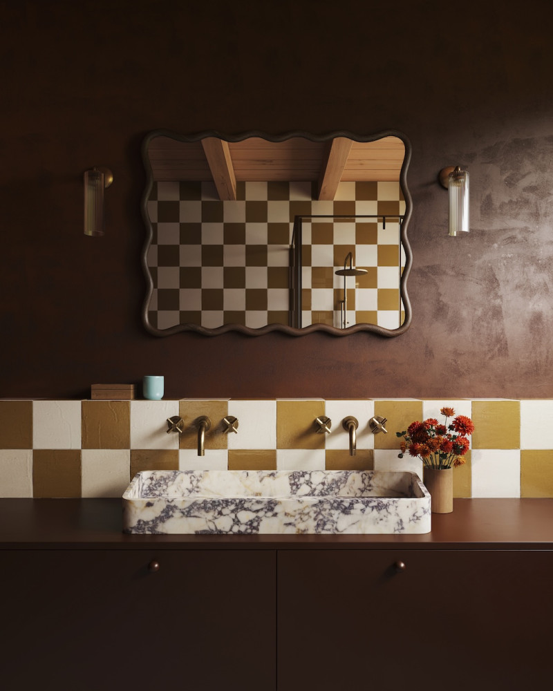 Double vasque à poser Anna en Marbre