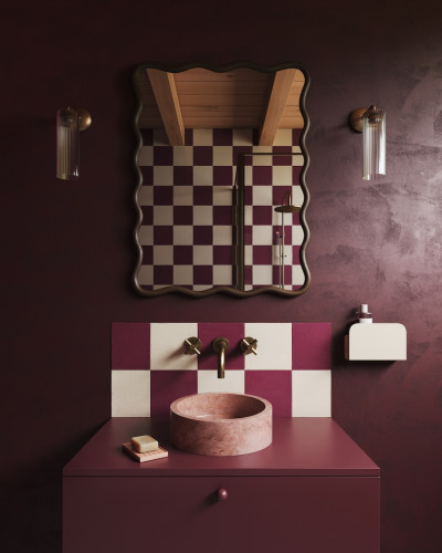 Mini vasque ronde Lola en Travertin | TALKA