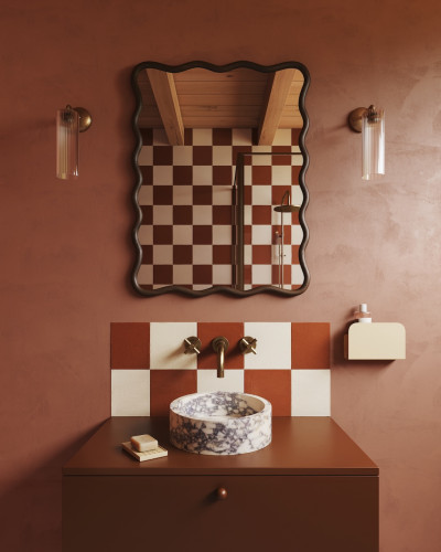 Lola Round Mini Washbasin in Marble | TALKA