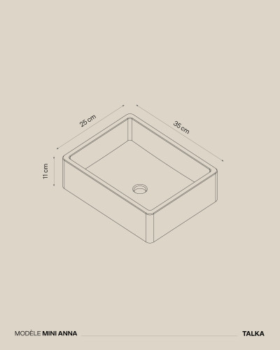 Anna Mini Washbasin in Marble | TALKA