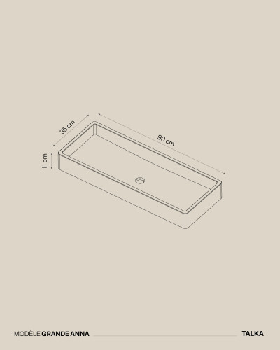 Double Vasque Rectangulaire en Travertin | Modèle Anna