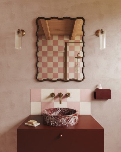 Round basin in Red Levanto | Model Lola