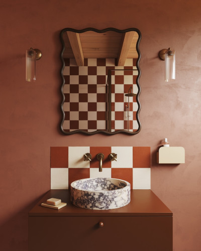 Vasque ronde en Marbre Calacatta | Modèle Lola