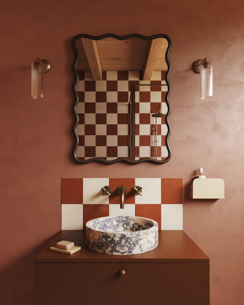 Vasque ronde en Marbre Calacatta | Modèle Lola