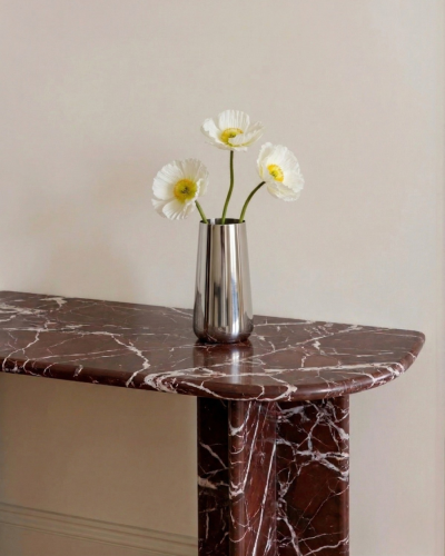 Rosso Levanto Marble Console | Constance Model