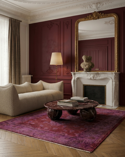 Perla Coffee Table Rosso Levanto Marble 120 cm