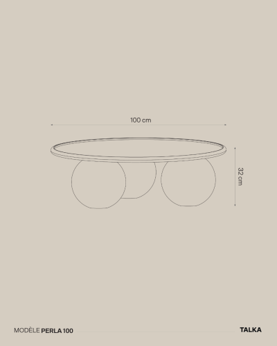 Perla beige travertine coffee table – 100 cm