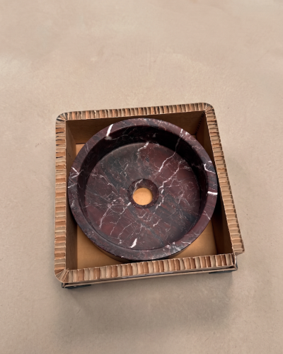 Lola Round Mini Washbasin in Marble