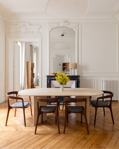 Oblong Travertine Dining Table 220x100cm | Maja Model