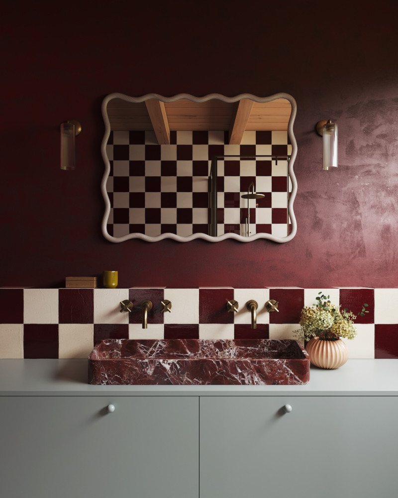 Double vasque marbre Rosso Levanto | Anna